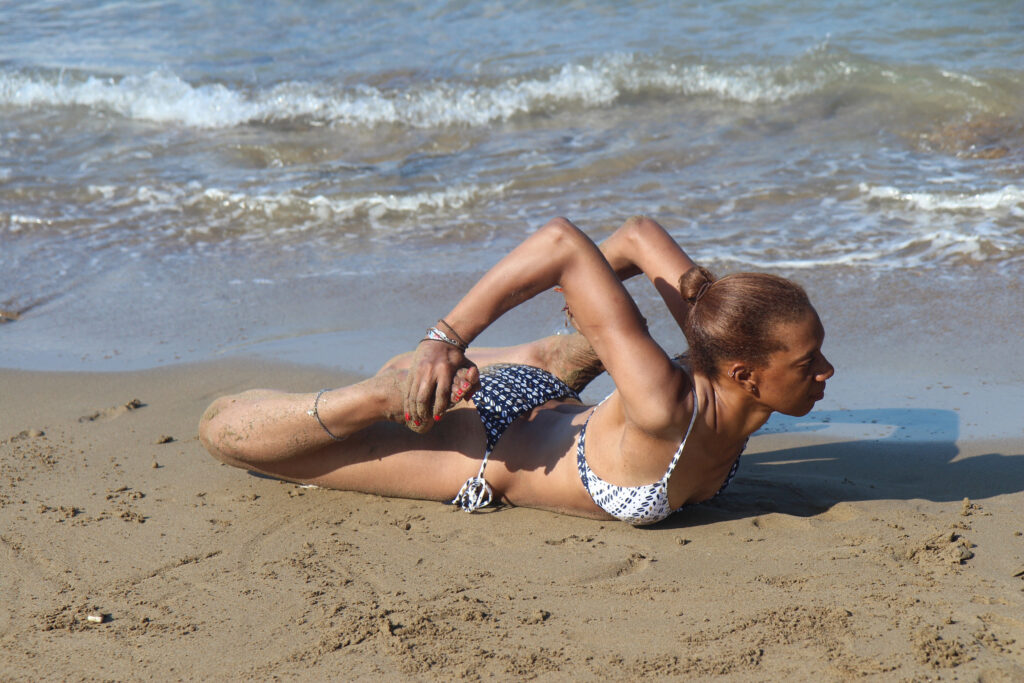 Bhekasana Frog pose