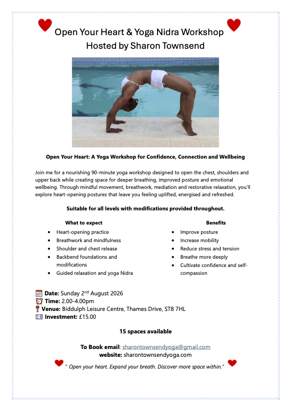 Open Your Heart workshop flyer
